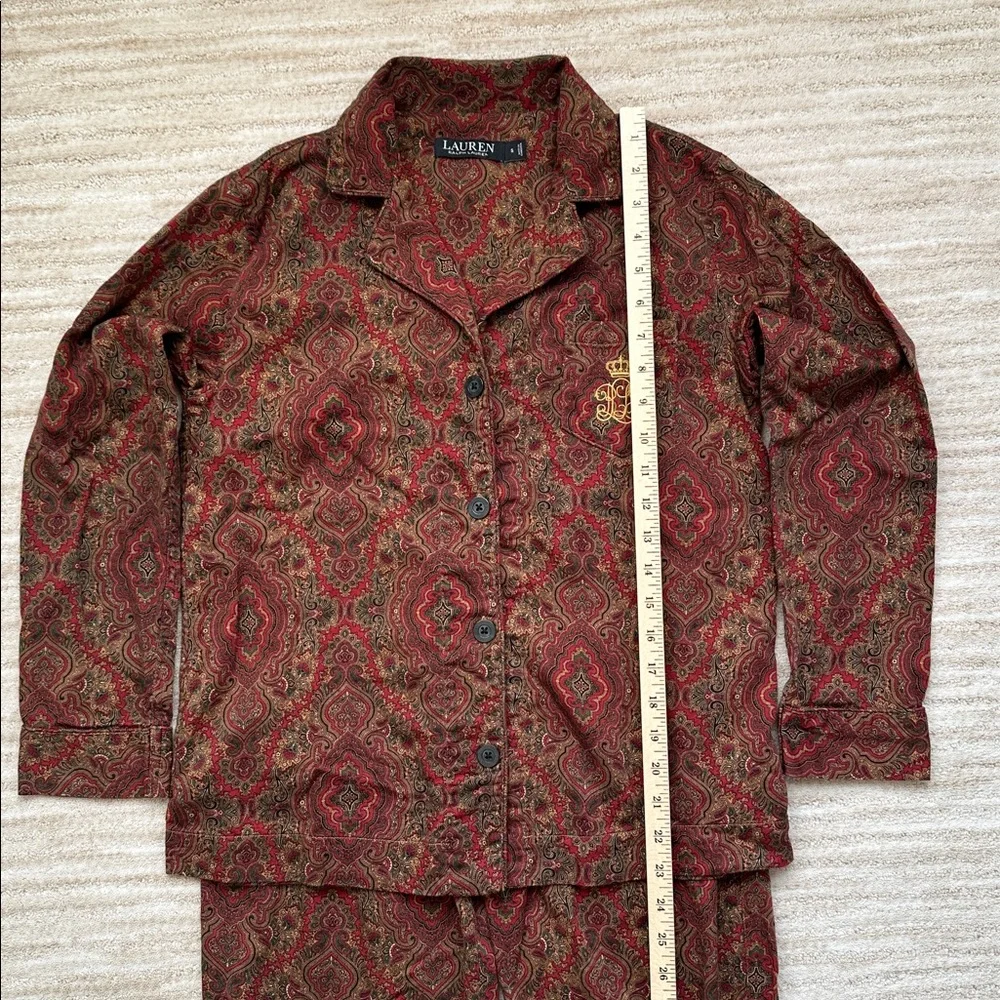 EUC Lauren Ralph Lauren Women's 2-Pc. Paisley-Print Pajamas Set Size Small